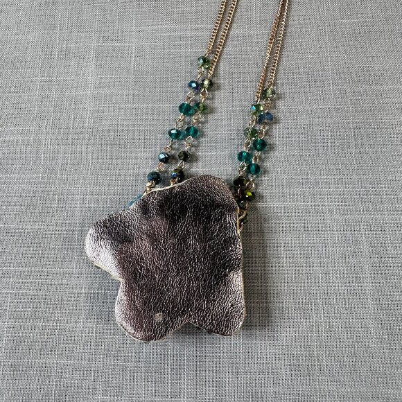 Vintage Ali Khan 80s Designer Sparkly Green Necklace - Picture 8 of 15